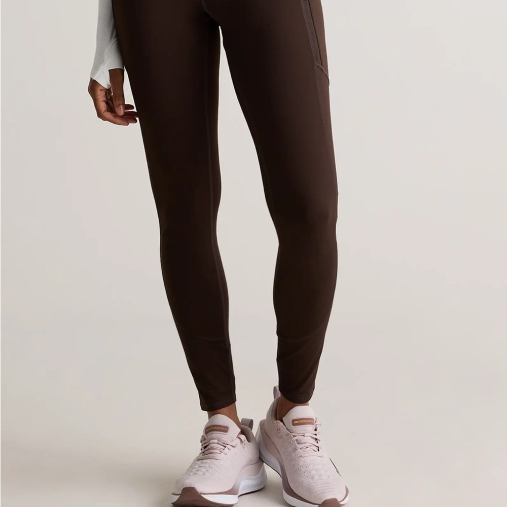 Quince Dark Brown High-Rise Leggings